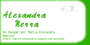 alexandra merra business card